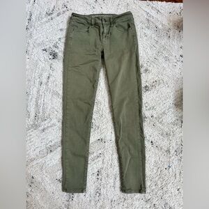 American Eagle Outfitters Green Skinny Jeans